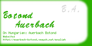 botond auerbach business card